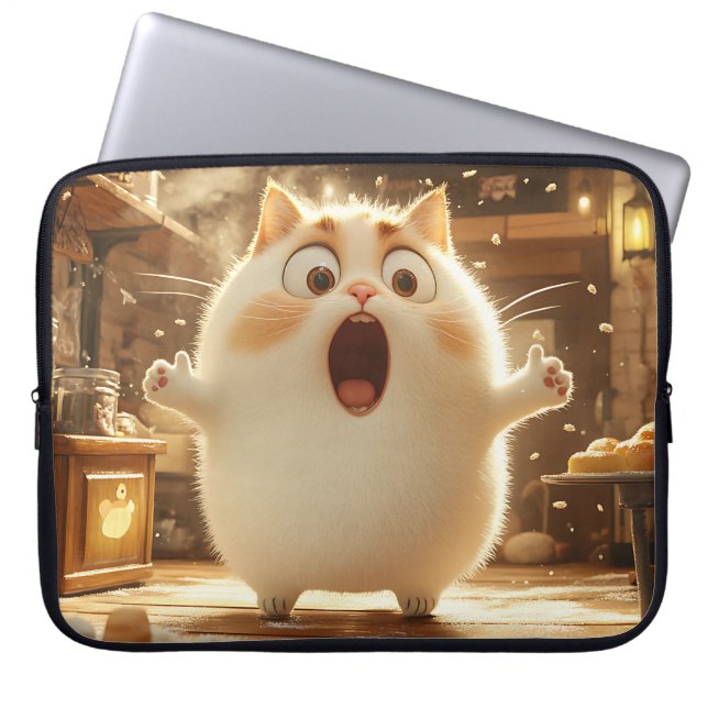 CAPA PARA NOTEBOOK GATO DE GORDURA SURPREENDIDO (Frente)