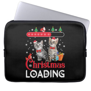 Capa Para Notebook Gato de Natal Feliz
