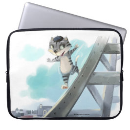 Capa Para Notebook Gato Desliza Torre Eiffel – Protetor de Laptop Par