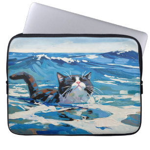 Capa Para Notebook Gato E O Oceano (#3)