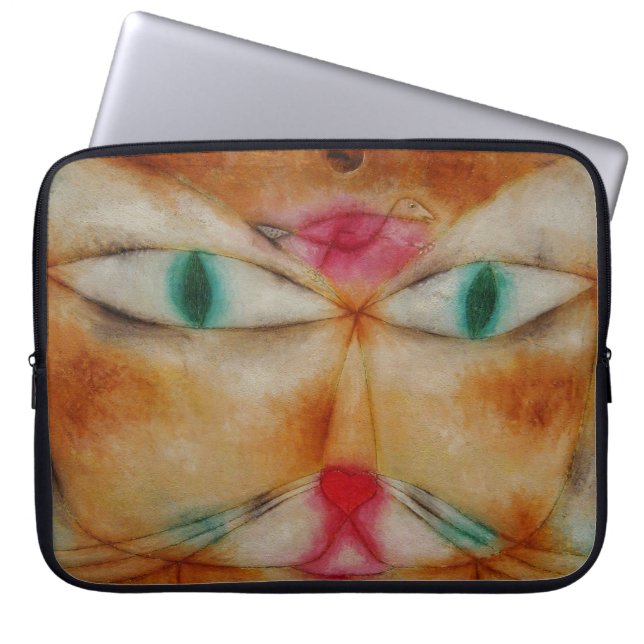 Capa Para Notebook Gato E Pássaro Para Laptop (Frente)