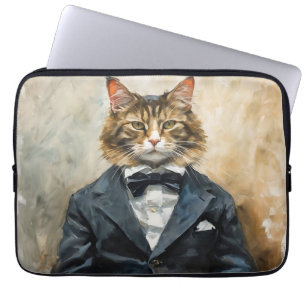 Capa Para Notebook Gato em uma roupa