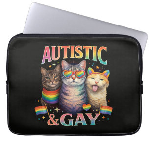 Capa Para Notebook Gato Engraçado Autista e Gay