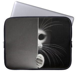 Capa Para Notebook Gato Escondido Em Sombras