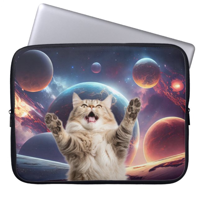 Capa Para Notebook Gato espacial (Frente)