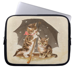Capa Para Notebook Gato gatinho gatinho antigo vintage bonito fofo