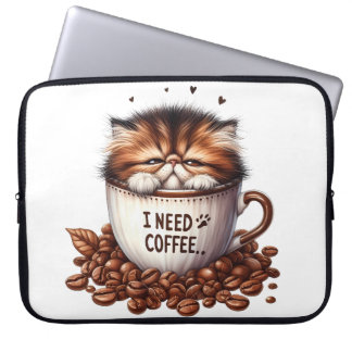 CAPA PARA NOTEBOOK GATO HIMALAIO FOFO E FOFINHO EM XÍCARA DE CAFÉ