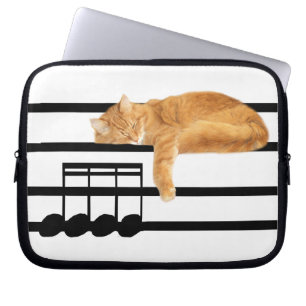 Capa Para Notebook Gato musical do gatinho do gato malhado