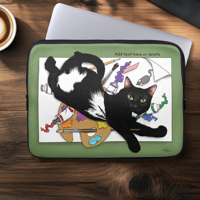 Capa Para Notebook Gato Negro do Artista (Criador carregado)