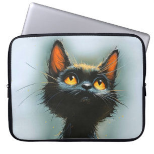 Capa Para Notebook Gato Negro Encantado