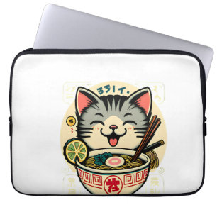 Capa Para Notebook Gato Noodle Anime Japonês ga Kawaii Gato