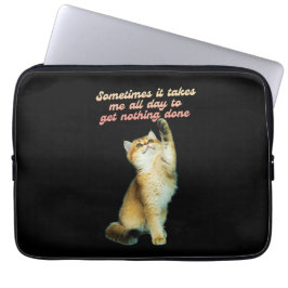Capa Para Notebook Gato Preguiçoso De Gato Engraçado De Pão
