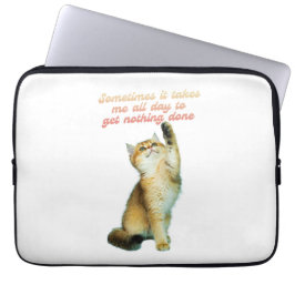 Capa Para Notebook Gato Preguiçoso De Gato Engraçado De Pão