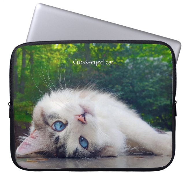 Capa Para Notebook Gato Vesgo (Frente)