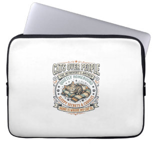 Capa Para Notebook Gatos Acima das Pessoas Gato Introvertido Antissoc