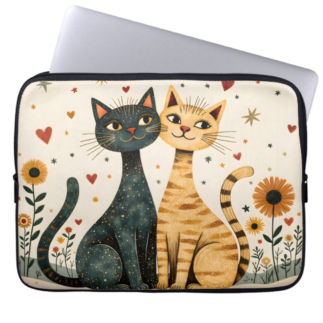 Capa Para Notebook Gatos Aconchegantes (Frente)