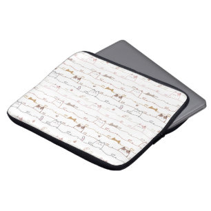 Capa Para Notebook Gatos Adoráveis Espiando Sobre Corações