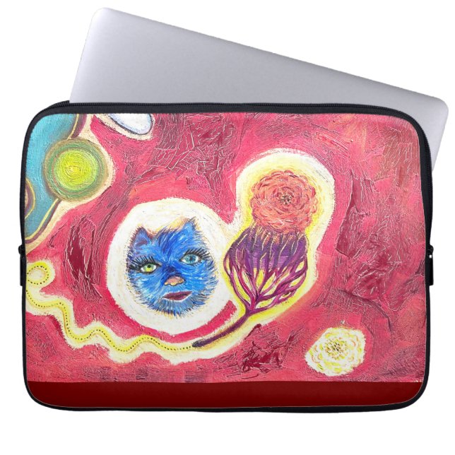 Capa Para Notebook gatos azuis (Frente)