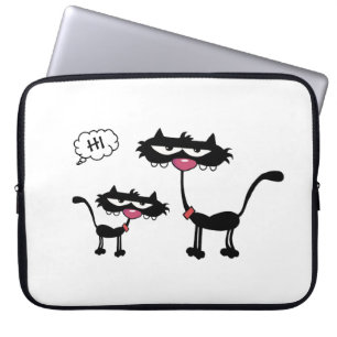 Capa Para Notebook Gatos de Caractere de Cinto