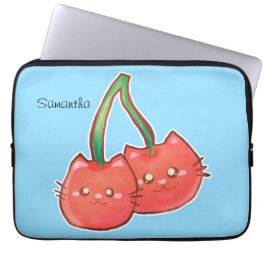 Capa Para Notebook Gatos De Fruta De Cereja