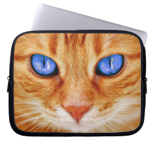 Capa Para Notebook Gatos Olhos Face Tigre Carapau Vermelho Gato