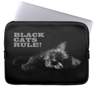 Capa Para Notebook Gatos Pretos Reinam - Sono Saudação Escuridão