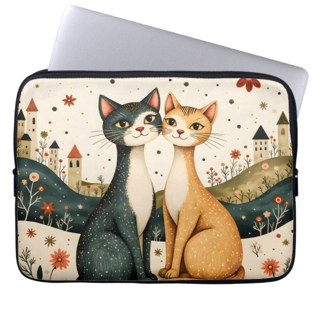 Capa Para Notebook Gatos Sonhadores (Frente)