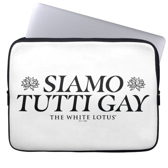 Capa Para Notebook Gay Siamo Tutti - O Lotus Branco (Frente)