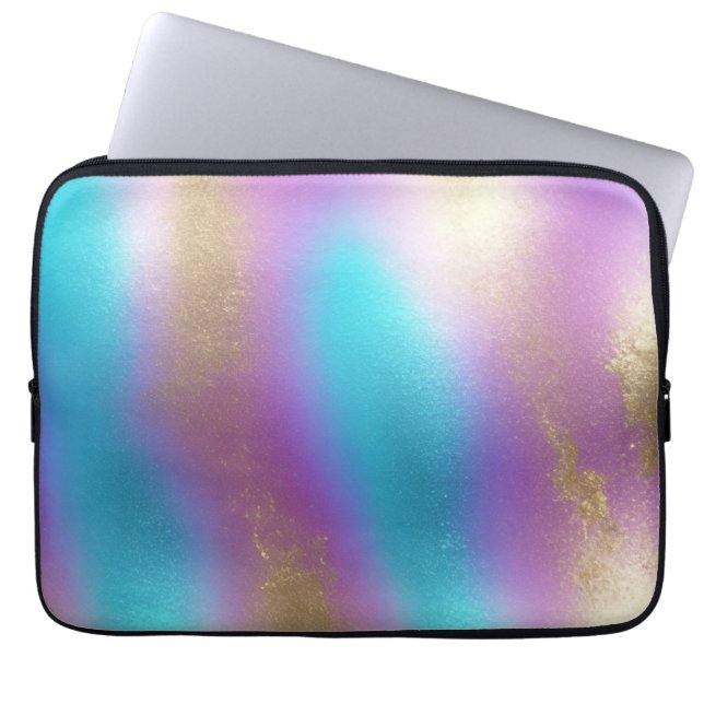 Capa Para Notebook Gelado Arco-Íris Iridescente (Frente)