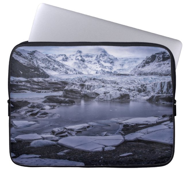 Capa Para Notebook Gelo e neve | Sólheimajökull Glacier, Islândia (Frente)