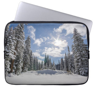 Capa Para Notebook Gelo e neve Sunrise Winter Snow Alberta, Canadá