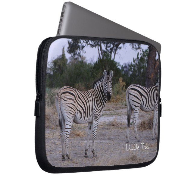 Capa Para Notebook Gêmeas Zebra Dupla Imagem Fotográfica (Frente Esquerda)