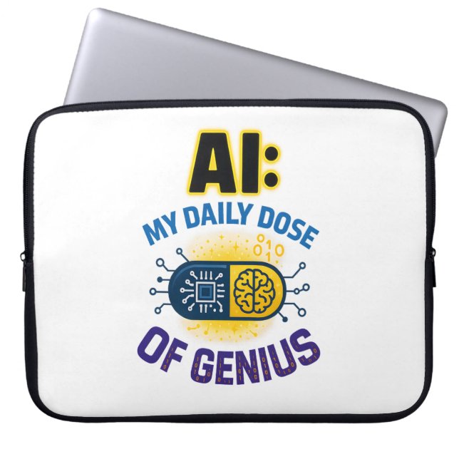 Capa Para Notebook Gênio Diário da AI - Dose Inteligente (Frente)