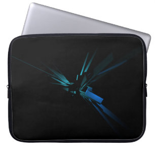 Capa Para Notebook Geometria Brilhante de Azul e Verde