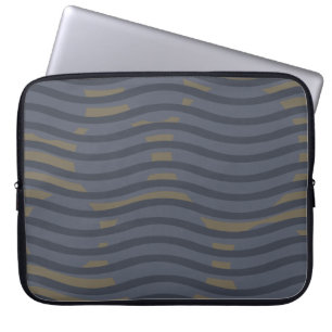 Capa Para Notebook geometria das ondas herbáceas padrões modernos
