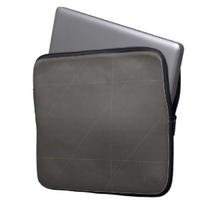 Capa Para Notebook Geometria de Costura Sob Medida de Luxo em Carvão
