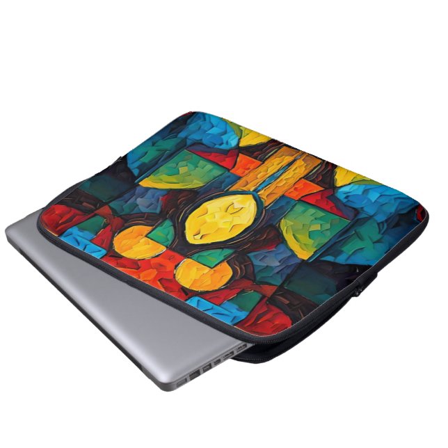 Capa Para Notebook Geometria de Sonhos Vibrantes – Arte Abstrata Mode (Frente Inferior)