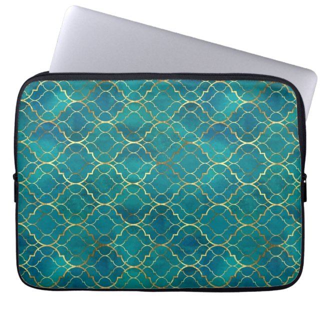 Capa Para Notebook Geometria do Ouro Emerald (Frente)