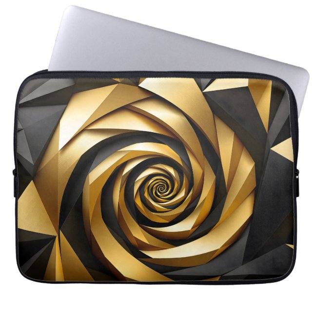 Capa Para Notebook Geometria Espiral do ouro (Frente)