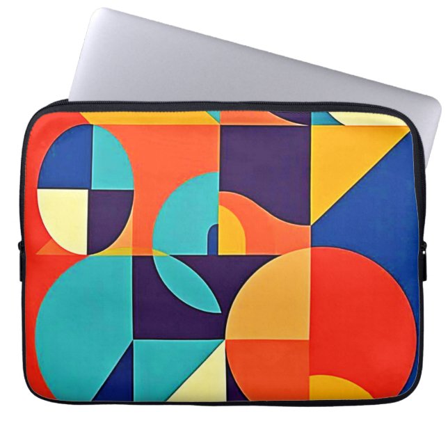Capa Para Notebook Geometria Moderna Colorida (Frente)