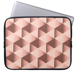 Capa Para Notebook Geometria Rosy: Motif abstrato pálido.