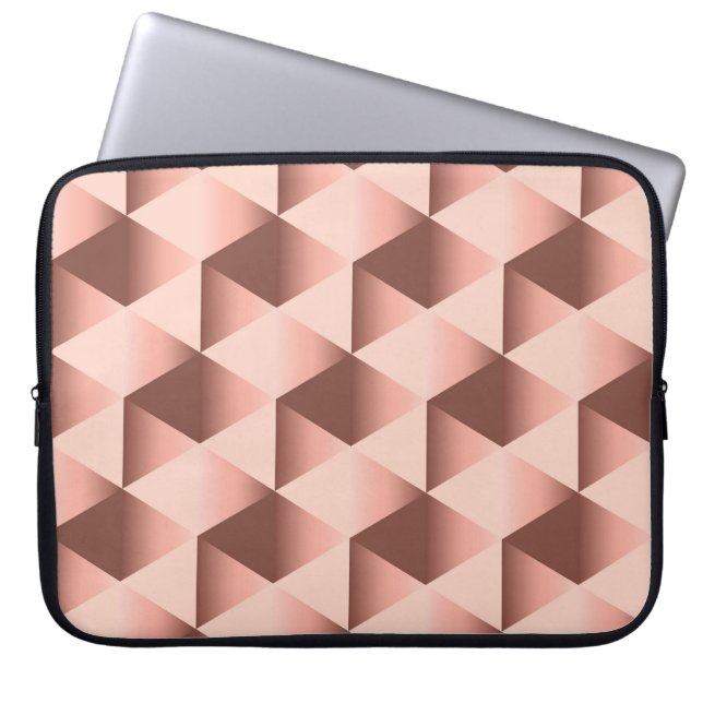 Capa Para Notebook Geometria Rosy: Motif abstrato pálido. (Frente)
