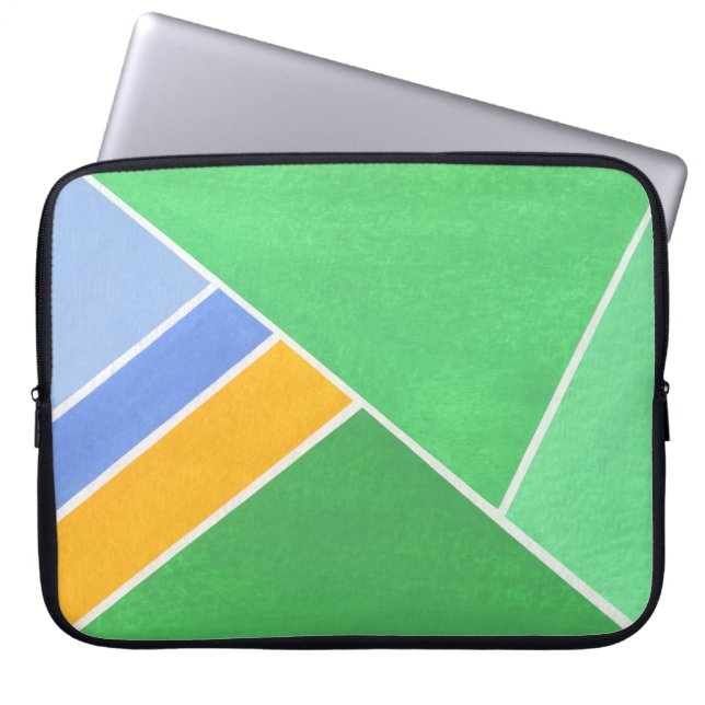 Capa Para Notebook Geometria Verde (Frente)