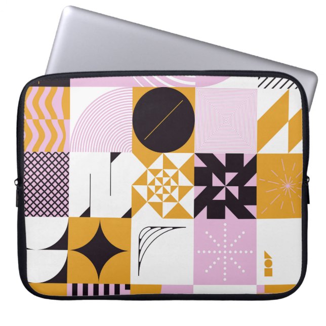 Capa Para Notebook Geométrico Escandinavo: Trabalho de arte desenhado (Frente)
