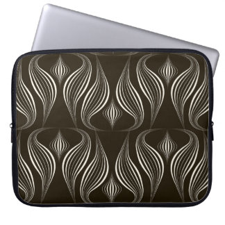 Capa Para Notebook Geométrico Monocromático: Textura Vintage Moderna