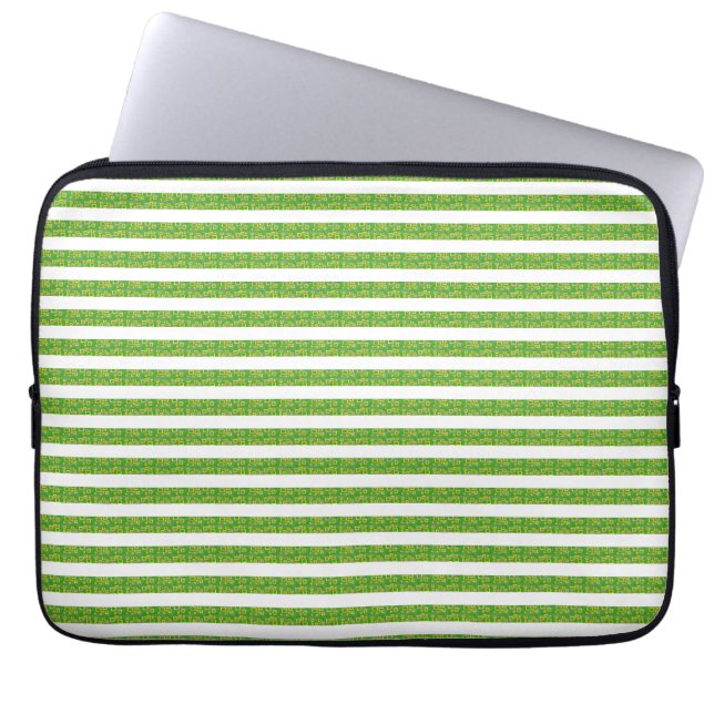 Capa Para Notebook Geométrico Verde (Frente)