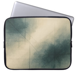 Capa Para Notebook Geometry of Emotion Pt3 Japandi Teal Gray
