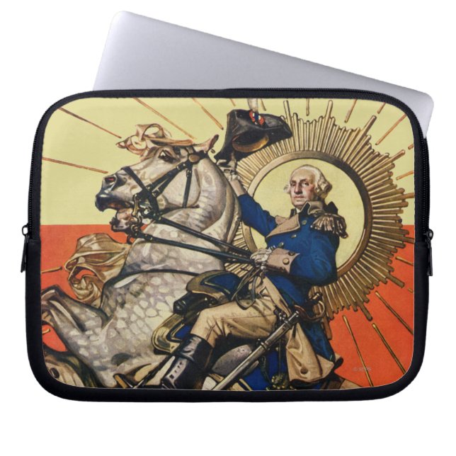 Capa Para Notebook George Washington a cavalo (Frente)