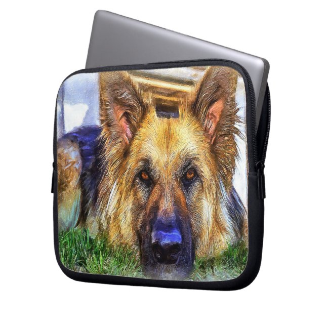 Capa Para Notebook German shepherd (Frente Esquerda)