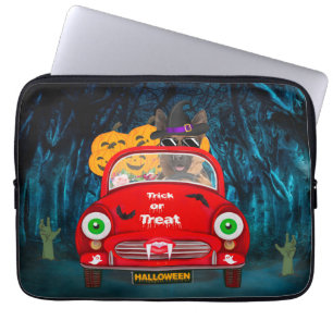 Capa Para Notebook German shepherd Cão Condutor Carro Assustador Hall